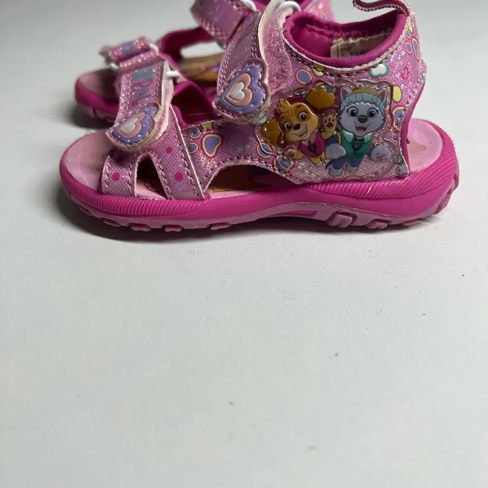 Nickelodeon Girls Hiking Sandals Pink Size 5 With Light